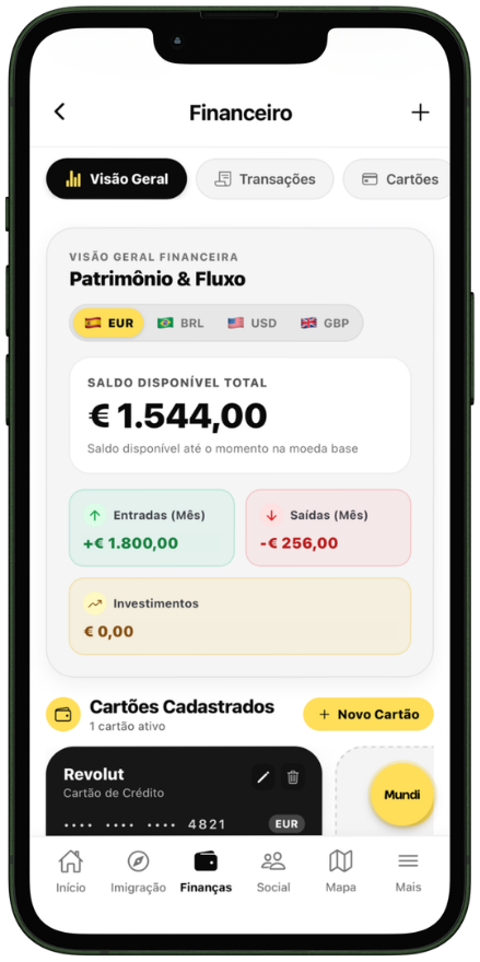Finanças - App do Imigrante